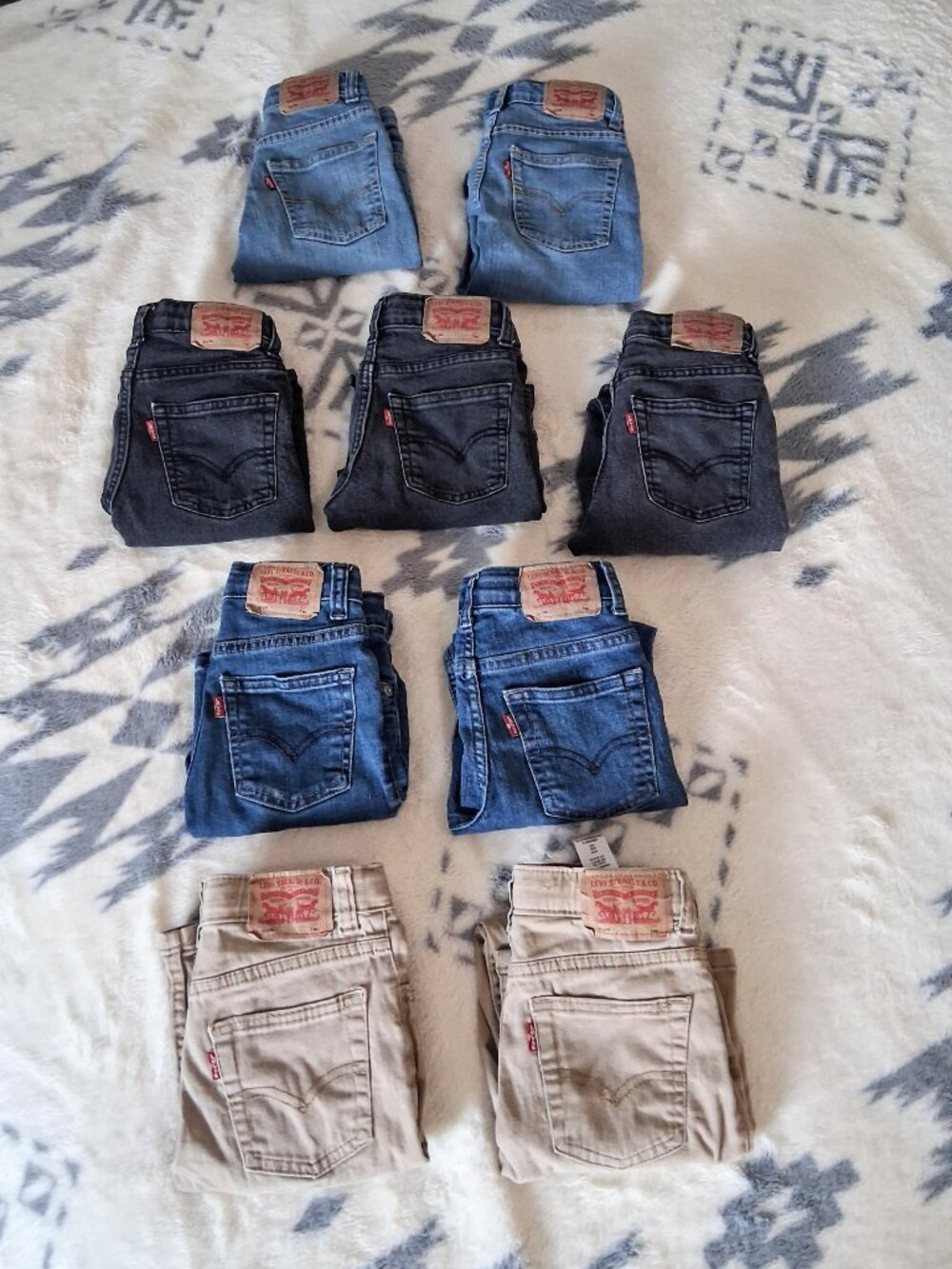 9 Pair Bundle Kids 511 Levis - Size 7
